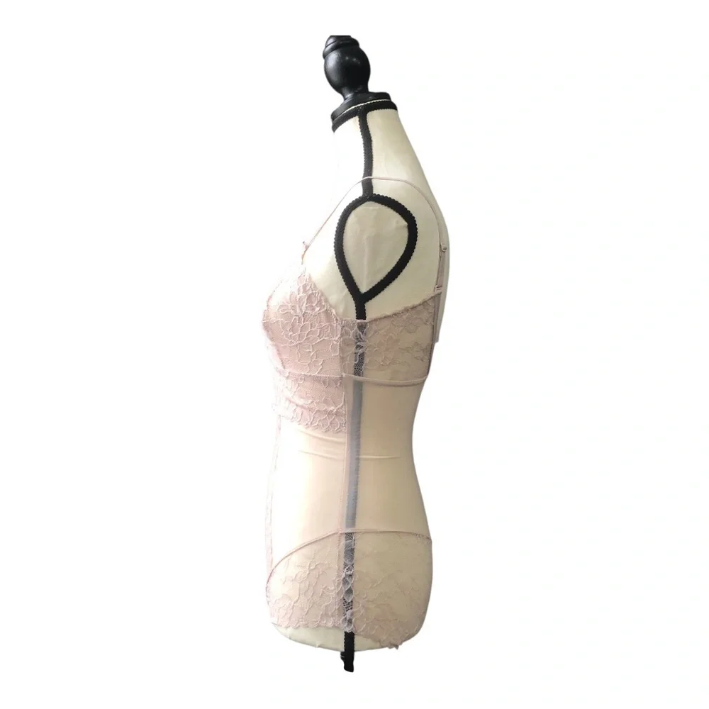 Maidenform Cream Shapewear Bodysuit with Lace Detailing - Picture 4 of 9